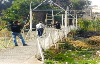 CBI  Rass al-Nabe Suspension Bridge clean-up-Banias- Tartous