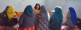 conducted an activity for a group of IDP women staying in the collective shelter