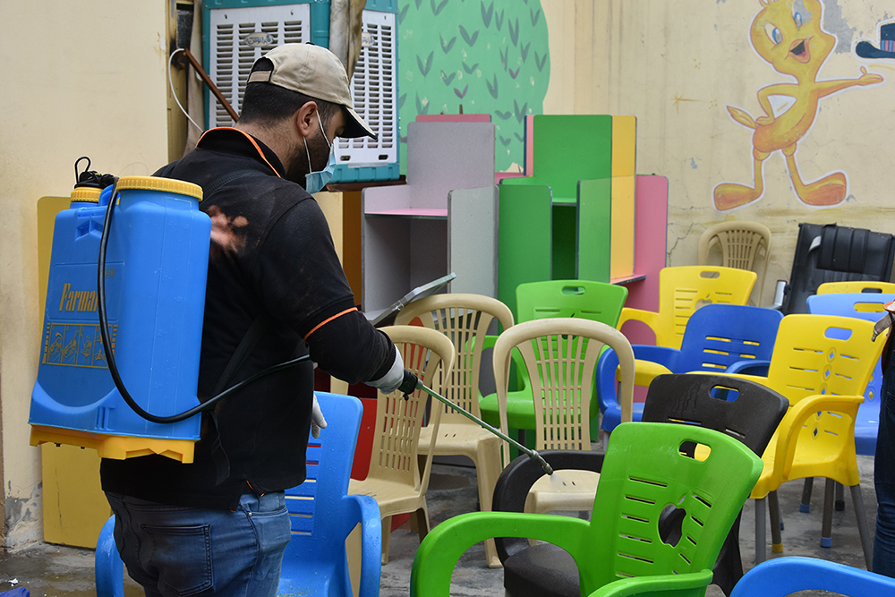 SSSD conducted disinfection works for Al Amal Care Center for Children with Special Needs Beit Al Kel 1