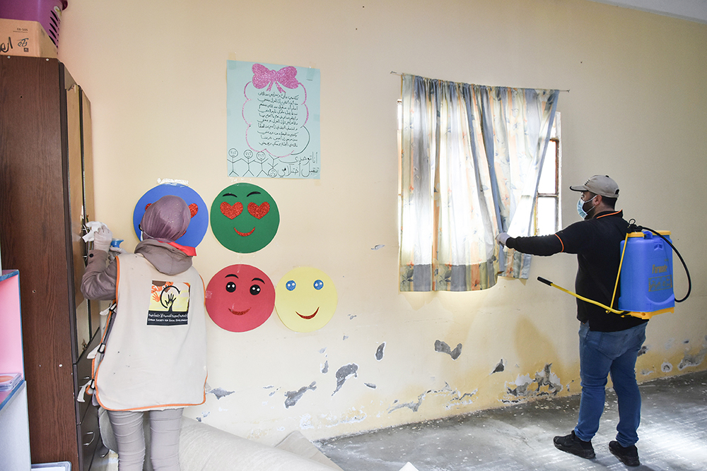 SSSD conducted disinfection works for Al Amal Care Center for Children with Special Needs Beit Al Kel 3