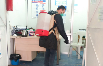 SSSD Conducts Disinfection Works for Yadanbiyad NGO for PWSN - Aleppo