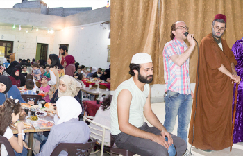 Ramadan breakfast tables, organized between SSSD and the local community at Arabesque Community Center